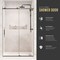 Anzzi Madam Series 76-in. x 60-in. Frameless Sliding Shower Door in Matte Black and Brushed Gold SD-AZ13-02MBBG - alternate 5
